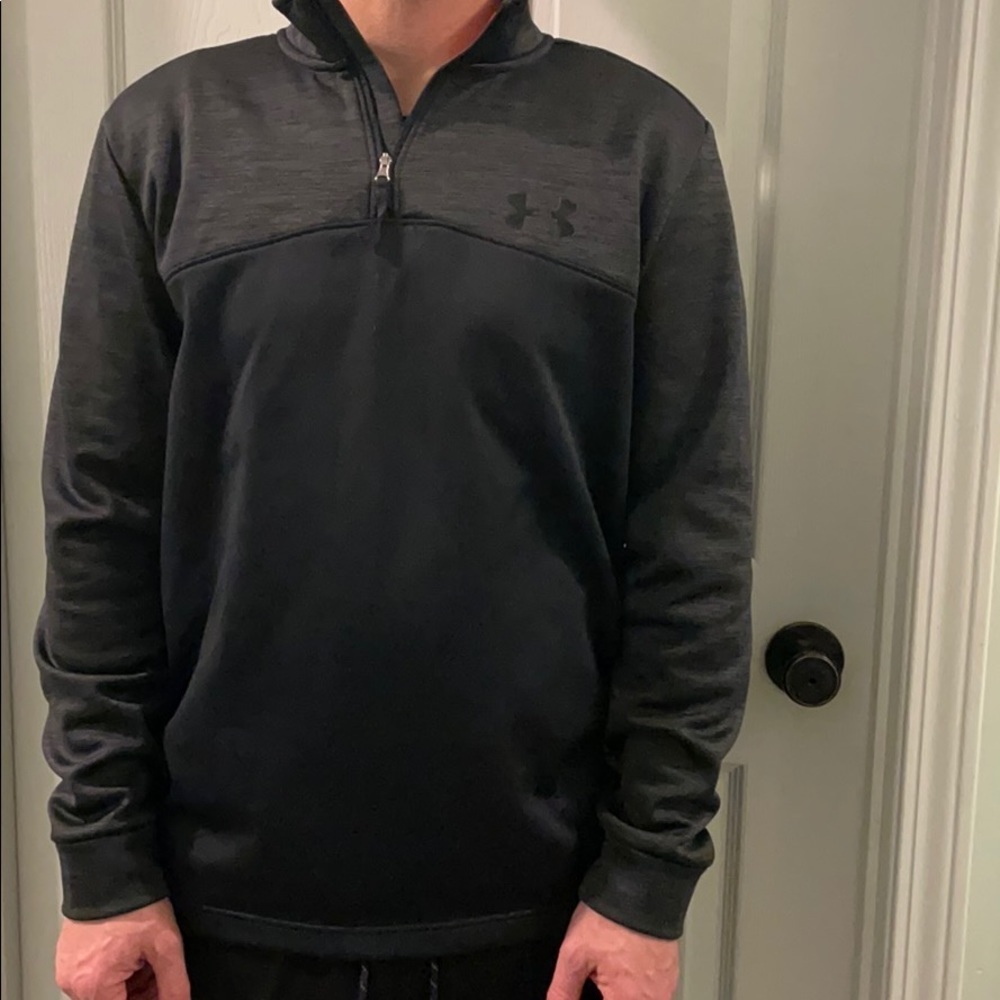 Under Armour loose coldgear black gray quarter-zip